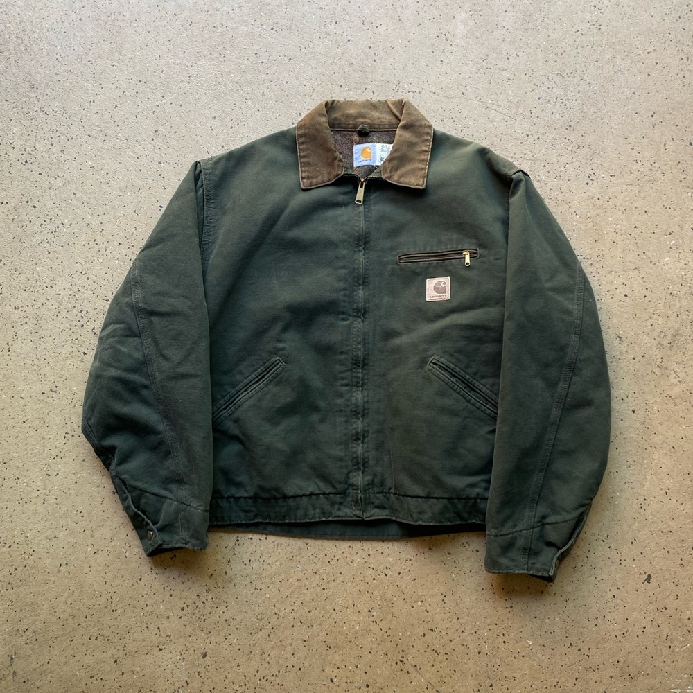 Vintage Rare Carhartt Olive JB0866 Blanket Lined Detroit Jacket (NOT FOR SALE) - Picture 3 of 9